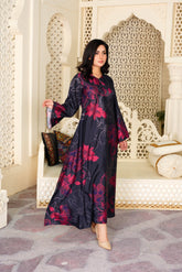 Gracie: Onyx and Ruby Red Long Maxi - 370